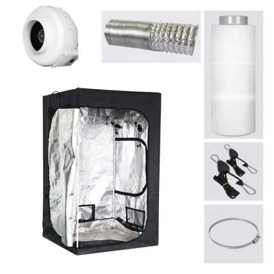 double speed inline fan indoor hydroponic plant growing tent set compete kit